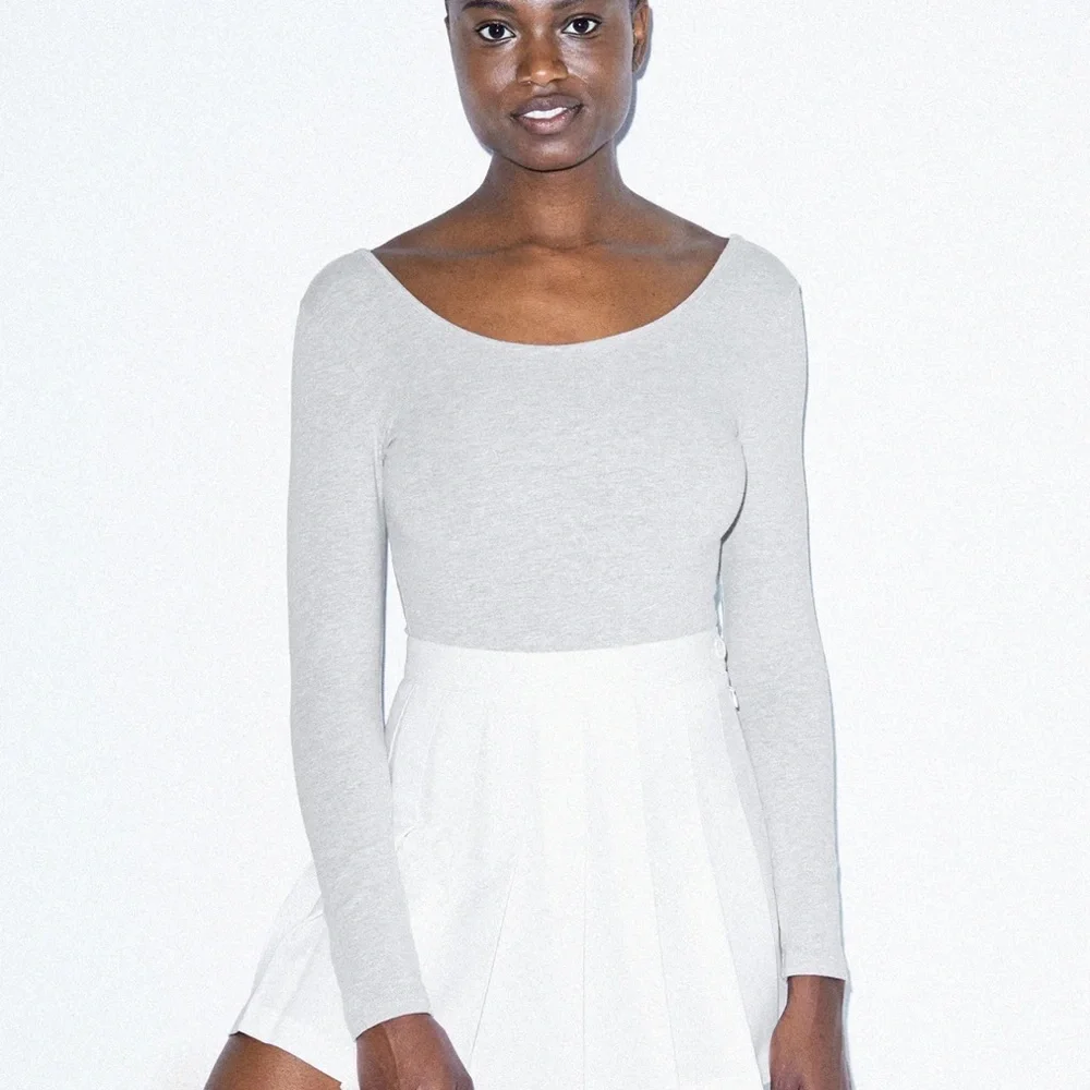 American Apparel White Skater Mini Skirt - Picture 2 of 3